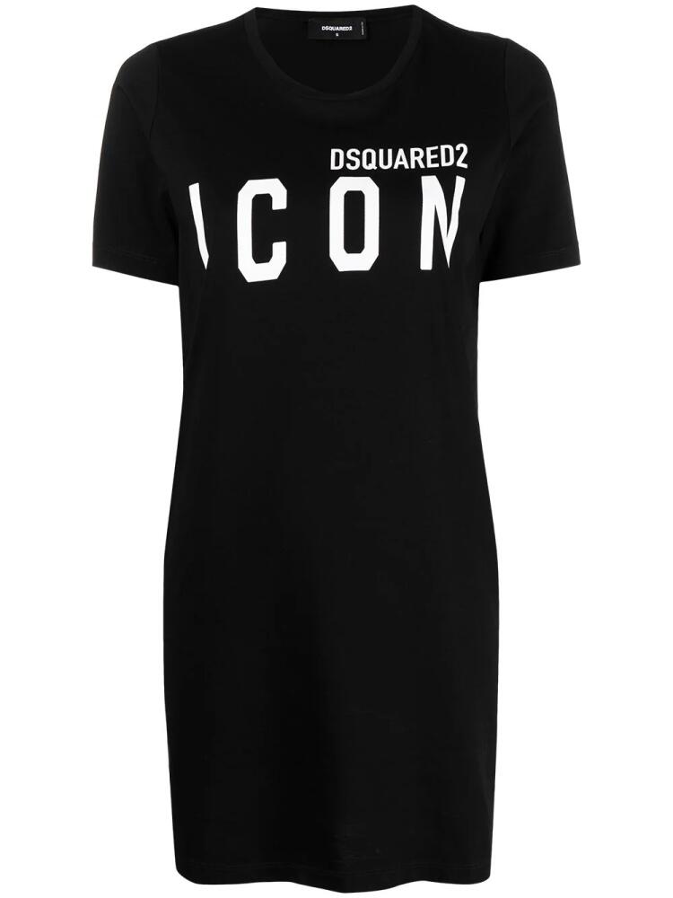 DSQUARED2 logo-print T-shirt dress - Black Cover