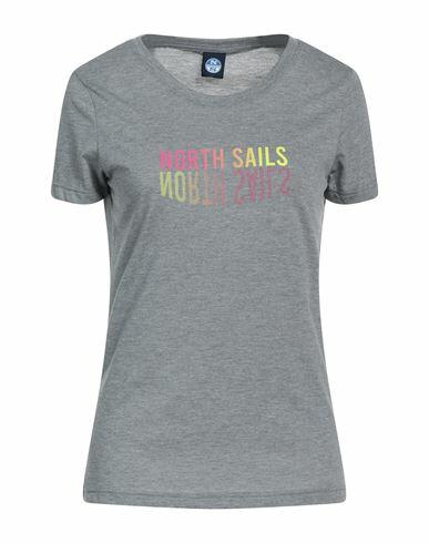 North Sails Woman T-shirt Grey Cotton Cover