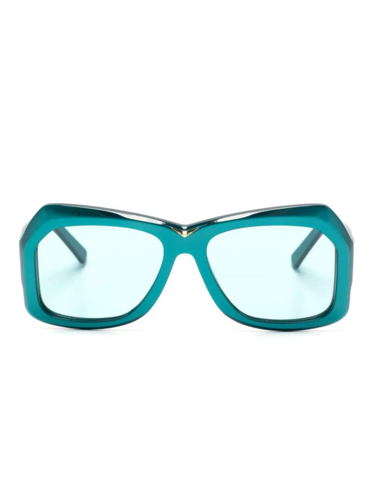 Marni Eyewear Tiznit logo-print sunglasses - Blue Cover