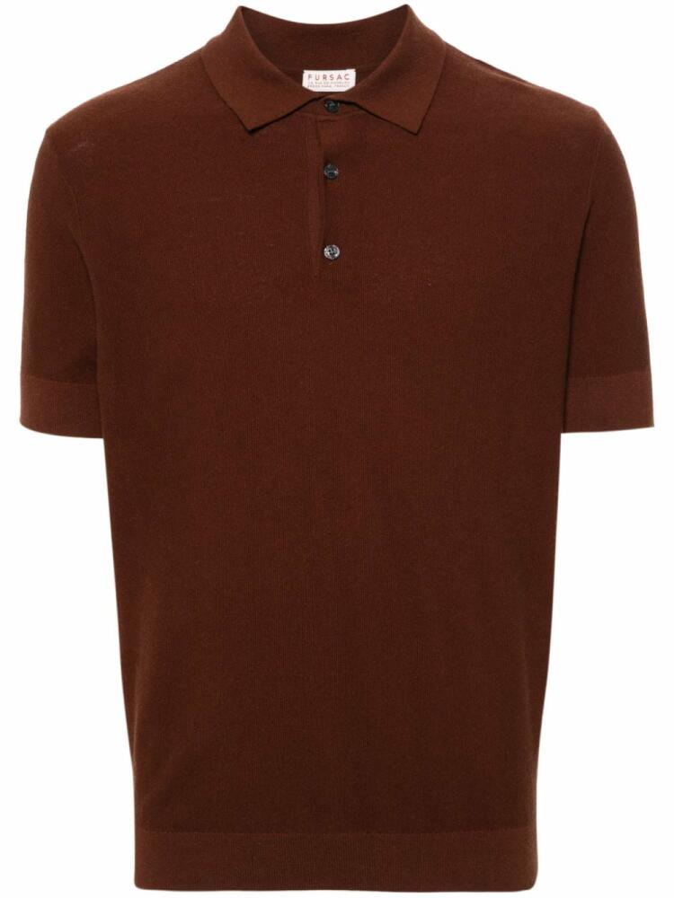 FURSAC knitted polo shirt - Brown Cover