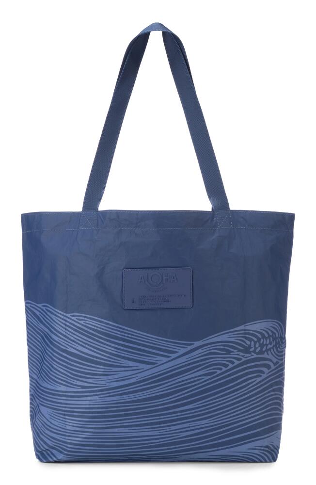 Aloha Collection Sea Reversible Splash Proof Tote in Current On Navy Cover