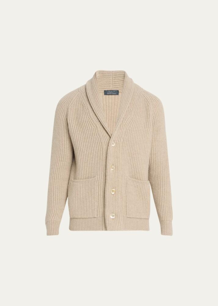 Bergdorf Goodman Men's Cashmere Chunky Knit Cardigan Cover