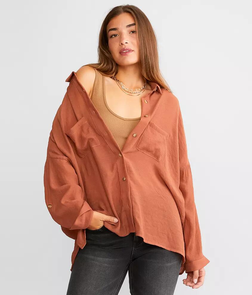 Hyfve Textured Woven Blouse Cover