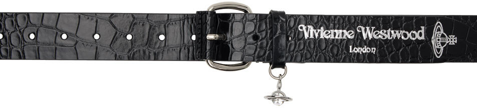 Vivienne Westwood Black Wide Alex Charm Belt Cover