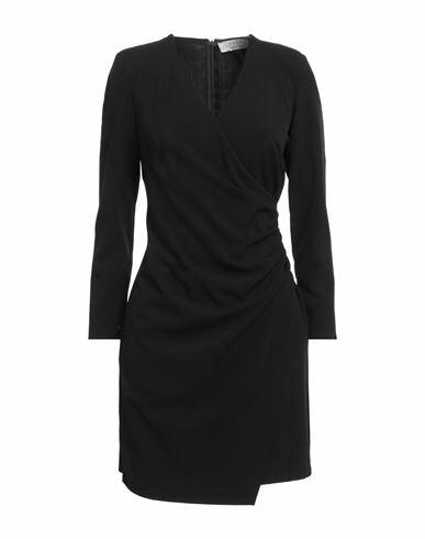 Kaos Woman Mini dress Black Polyester, Viscose, Elastane Cover