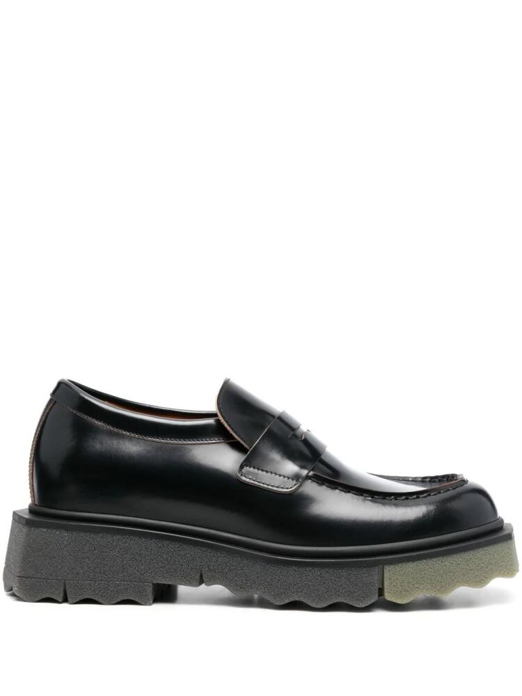 Off-White leather sponge loafers - Black Cover