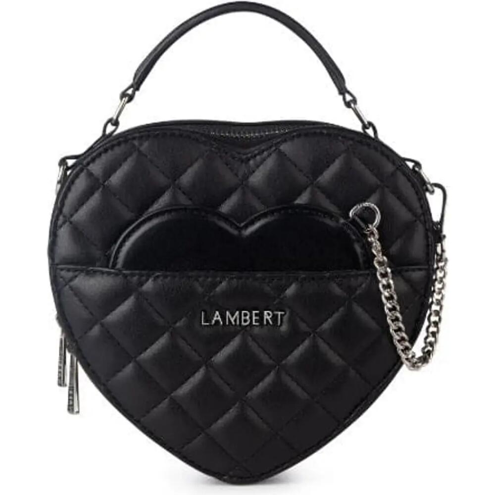 Lambert The Cailli - 2-in-1 Vegan Leather Heart Handbag in Black Cover