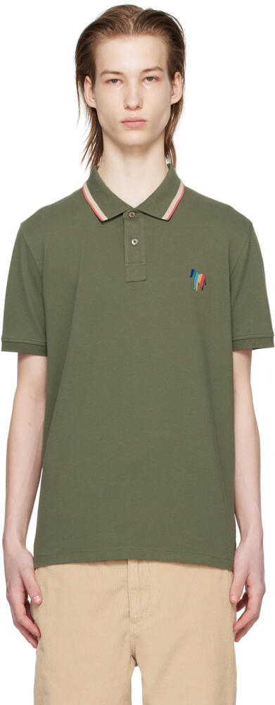 PS by Paul Smith Green Broad Stripe Zebra Polo Cover