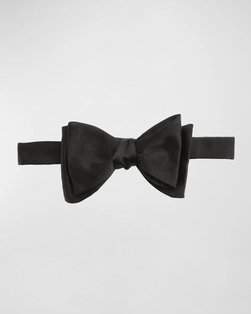 Ralph Lauren Purple Label Solid Satin Bow Tie Cover