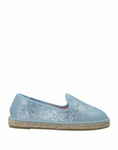 Espadrilles Woman Espadrilles Sky blue Soft Leather, Textile fibers Cover