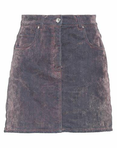 Msgm Woman Denim skirt Mauve Cotton, Elastane Cover