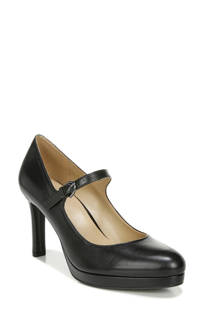 Naturalizer Talissa Platform Pump in Black Leather Cover