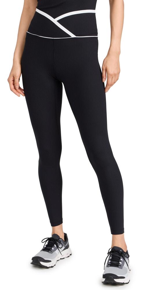 Year of Ours Ribbed Two Tone Veronica Leggings Black/White Cover