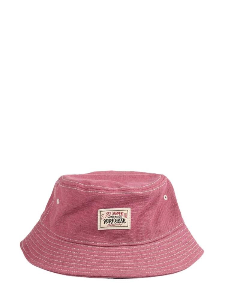 Stüssy logo-tag bucket hat - Pink Cover