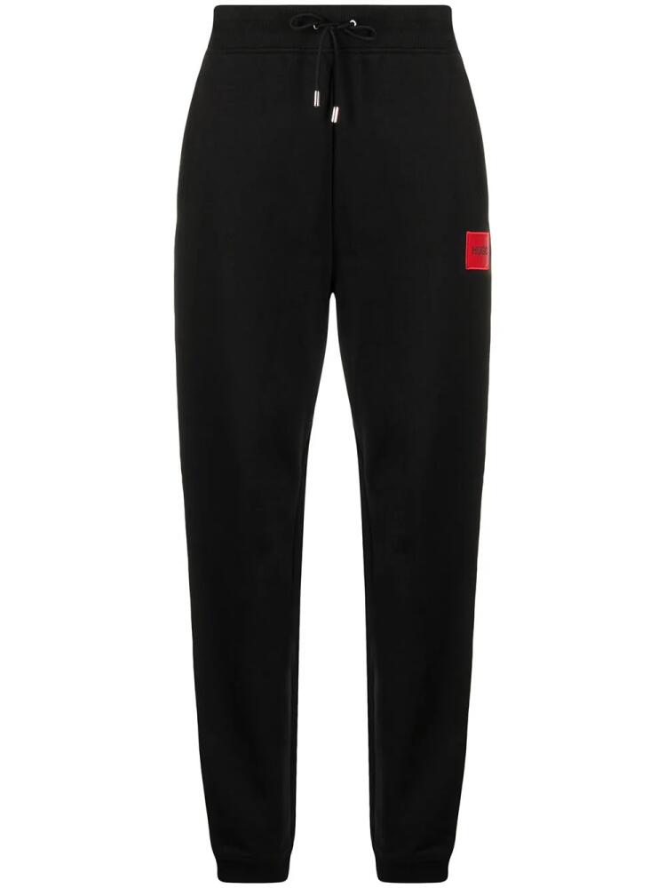 HUGO logo-patch cotton joggers - Black Cover