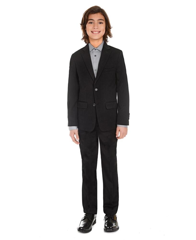 Calvin Klein Big Boys Modern Fit Gab Suit Jacket and Dress Pants, 2-Piece Set - Black Cover