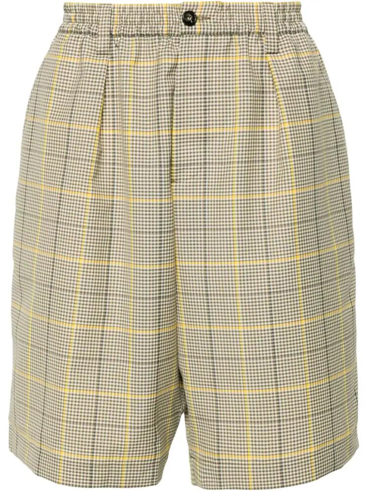 Marni plaid-check bermuda shorts - Green Cover