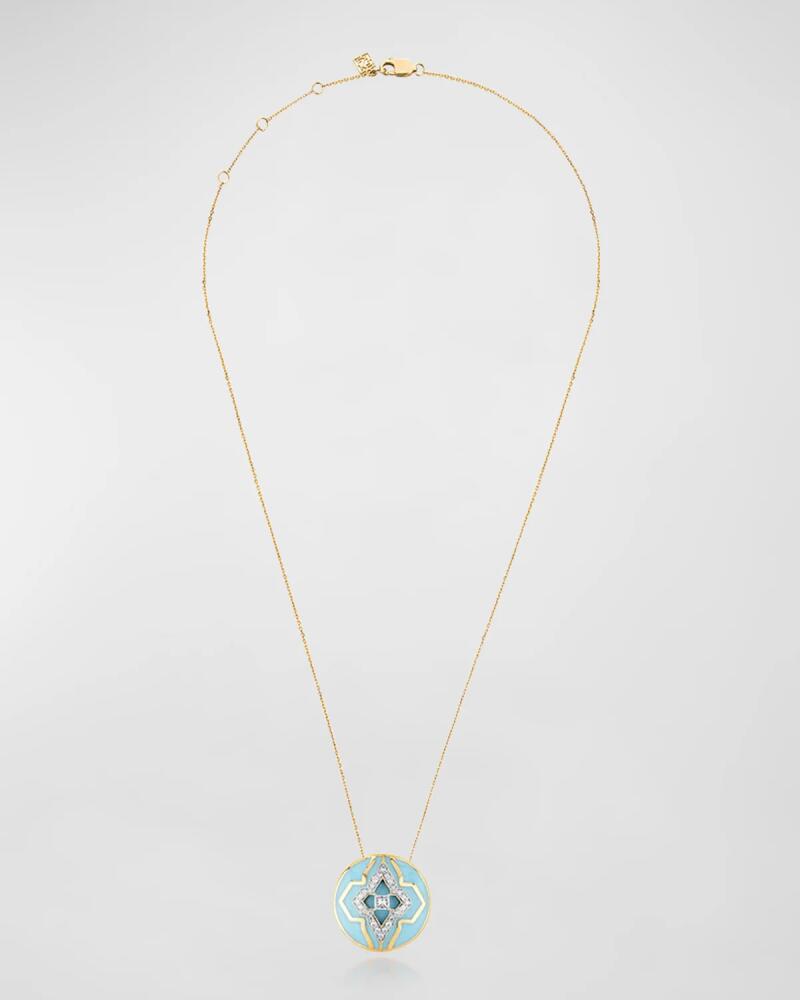 Farah Khan Atelier 18K Yellow Gold Riva Blue Jodhpur Wanderlust Pendant Necklace, 16-18"L Cover