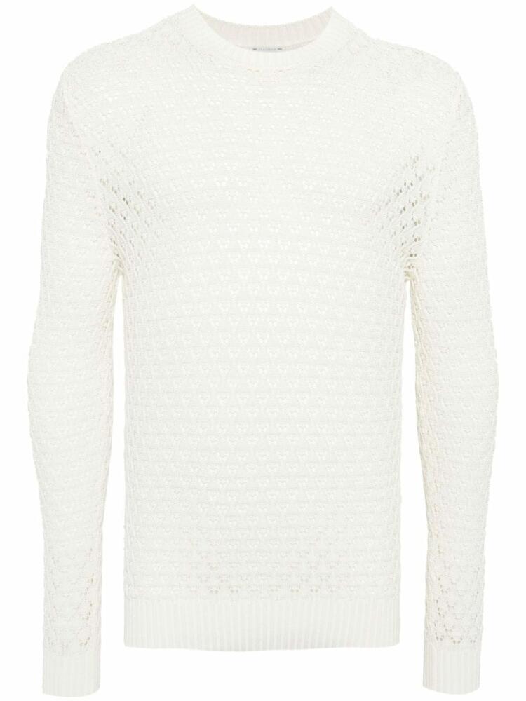 Eleventy open-knit cotton jumper - White Cover