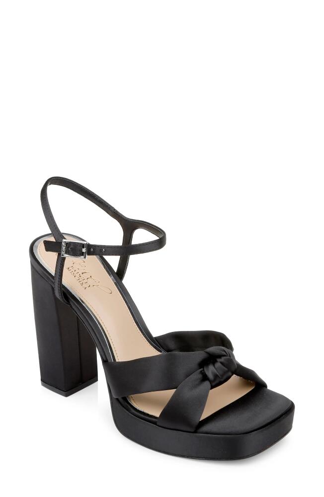 Jewel Badgley Mischka Valencia Ankle Strap Platform Sandal in Black Cover