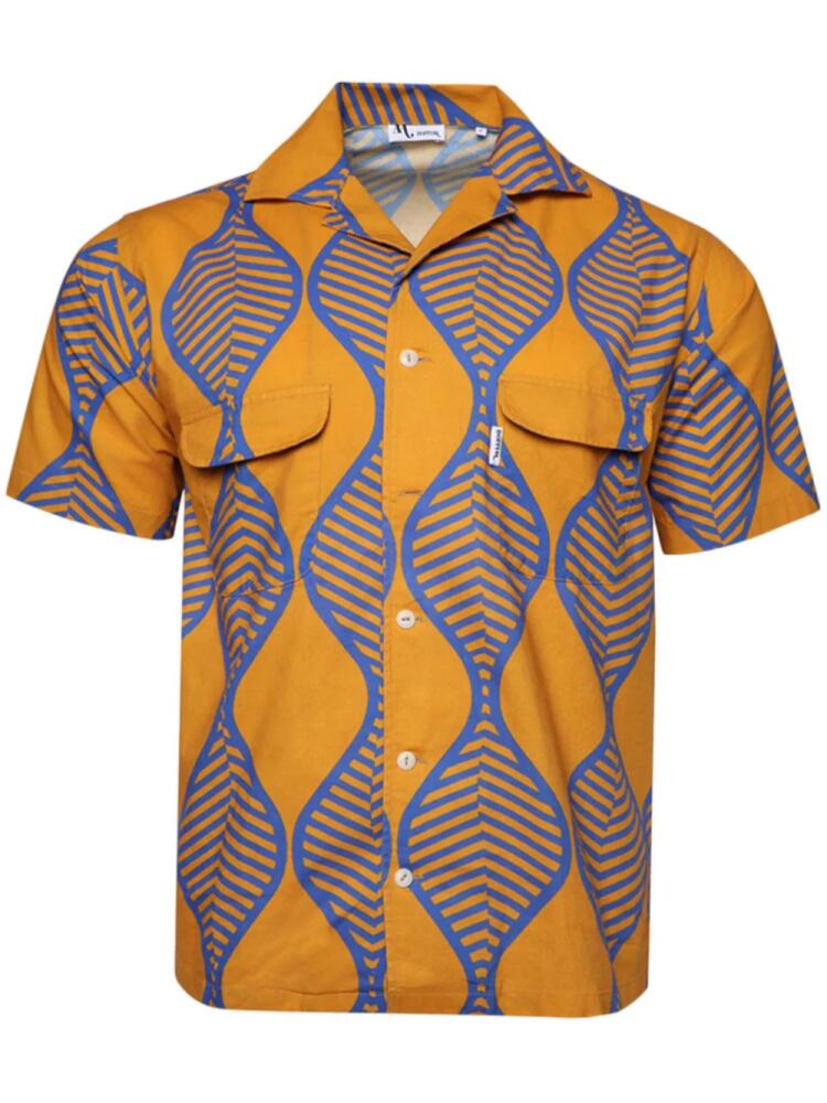 Doppiaa two-tone printed shirt - Yellow Cover