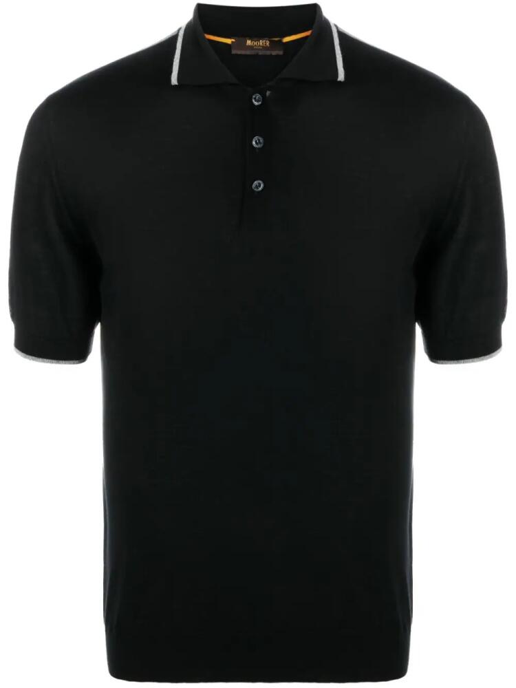 Moorer Gavotti-MLL cotton polo shirt - Black Cover