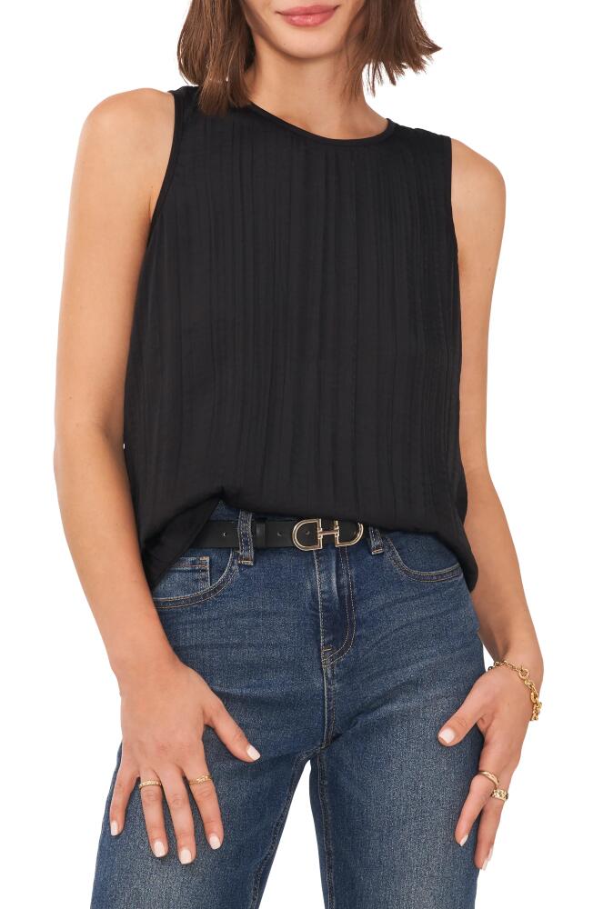 Vince Camuto Pleated Sleeveless Blouse in Rich Black Cover