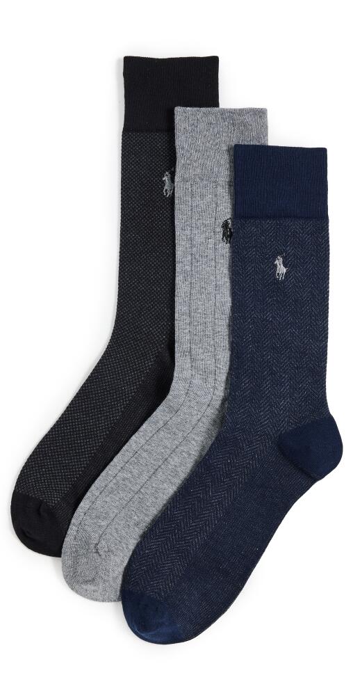 Polo Ralph Lauren 3 Pack Classic Pattern Dress Socks Nvmul (491) Cover