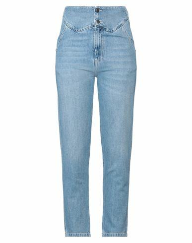 Soallure Woman Jeans Blue Cotton Cover