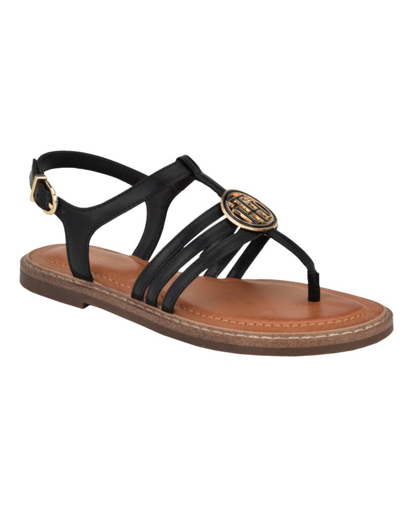 Tommy Hilfiger Women's Brailo Casual Flat Sandals - Black Cover