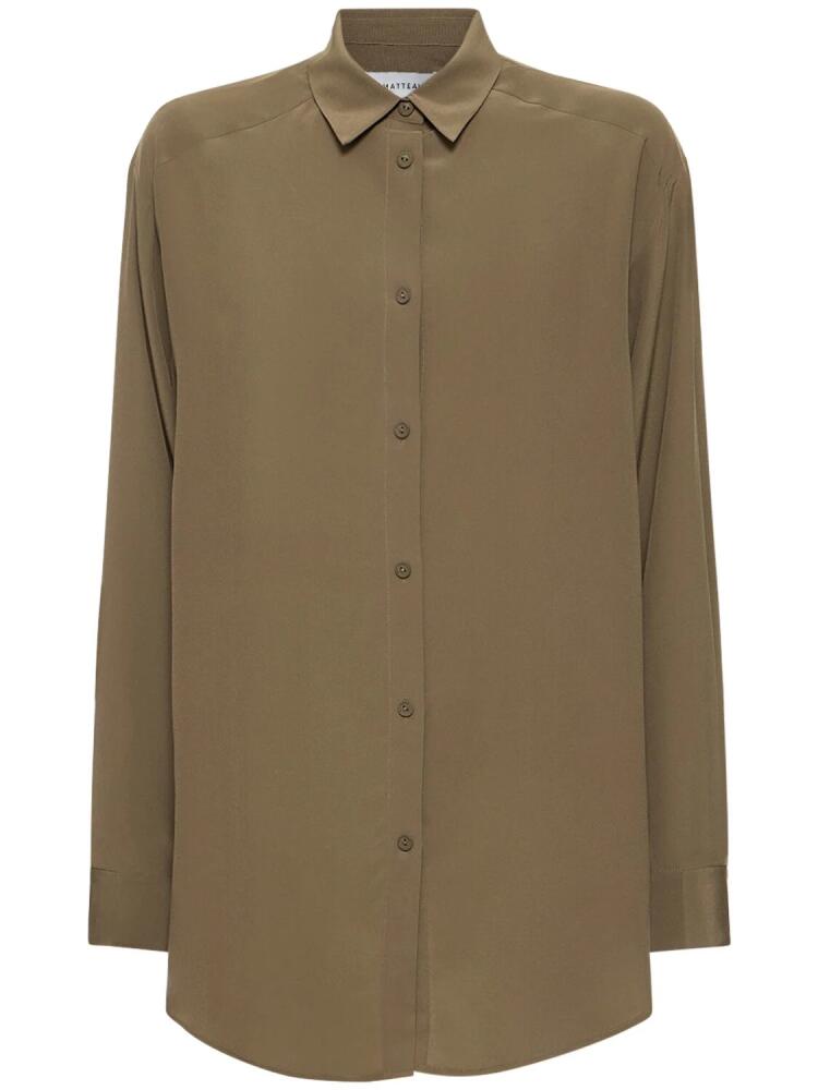 MATTEAU Long Sleeve Silk Shirt Cover