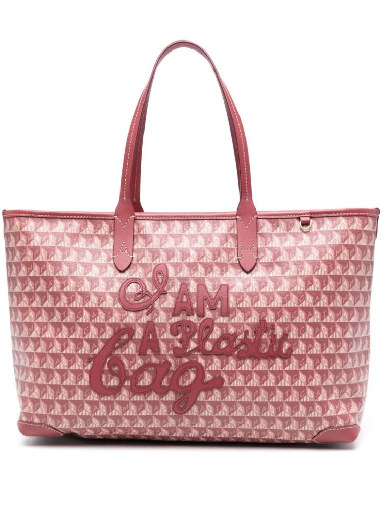 Anya Hindmarch small I Am A Plastic Bag tote bag - Red Cover