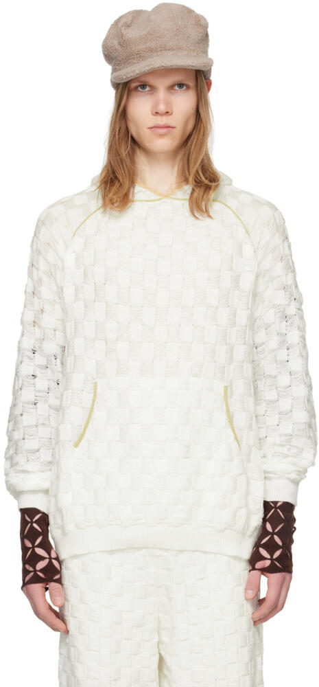 Isa Boulder SSENSE Exclusive White Chess Hoodie Cover