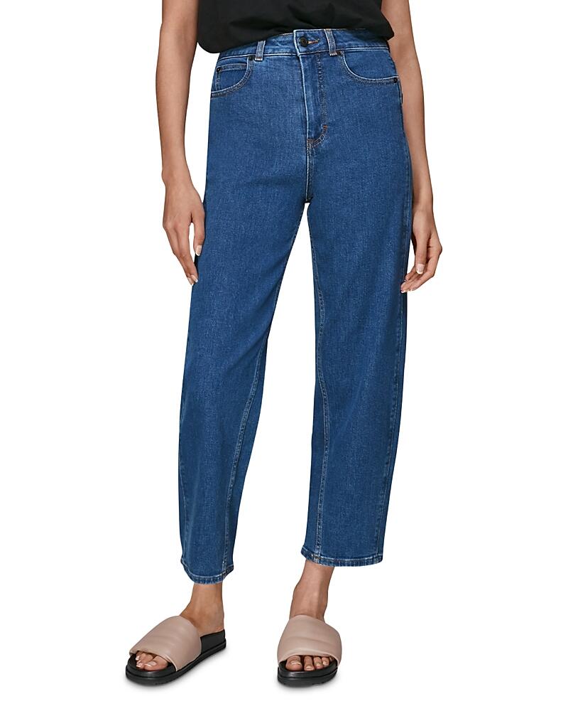 Whistles High Waist Straight Barrel Jeans in Denim Cover