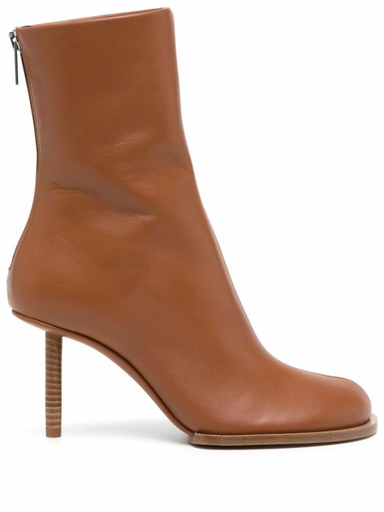 Jacquemus Les Bottines Rond Carré 80mm boots - Brown Cover