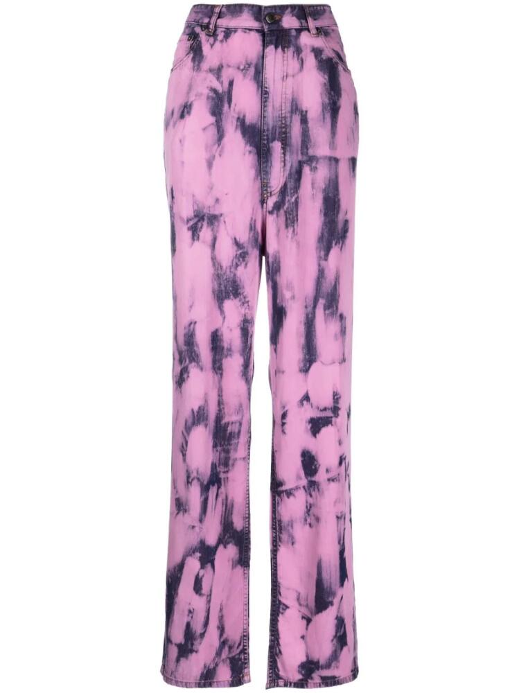 DARKPARK tie-dye straight-leg trousers - Pink Cover