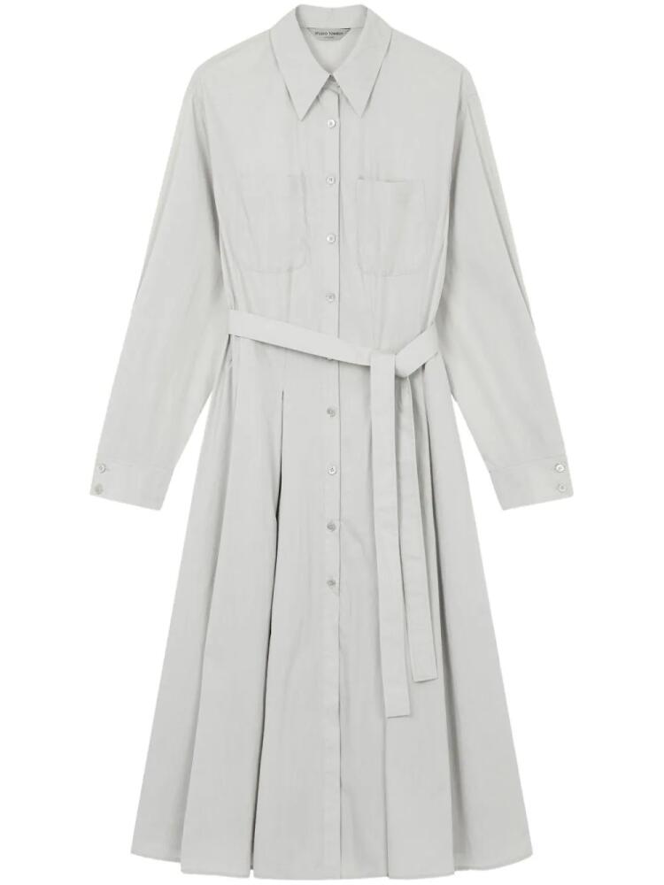 STUDIO TOMBOY long-sleeved pleated shirt dress - Grey Cover