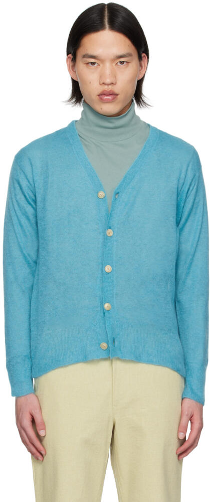 AURALEE Blue Sheer Cardigan Cover