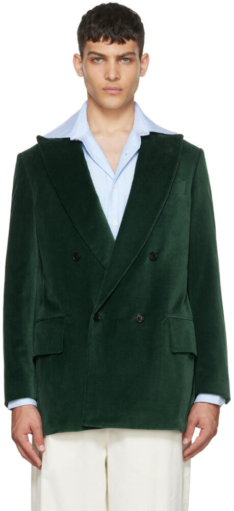 Factor's Green Velvet Double Breasted Jacket Cover