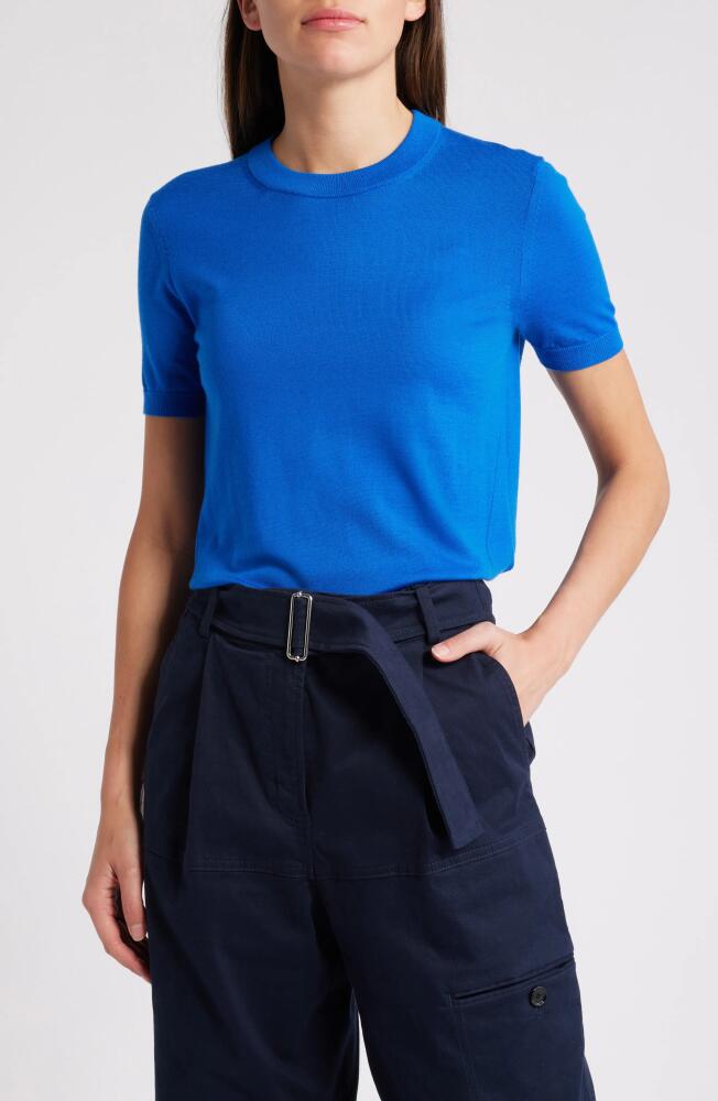 BOSS Falyssiasi Short Sleeve Wool Sweater in Sonic Blue Cover