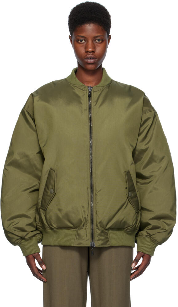 WARDROBE.NYC Khaki Reversible Down Bomber Jacket Cover