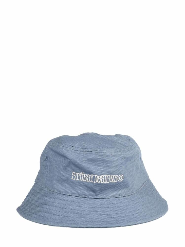 Stüssy logo-embroidered bucket hat - Blue Cover