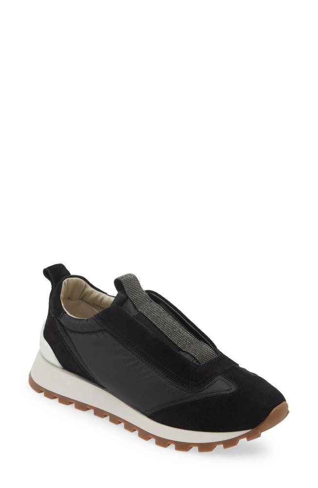 Brunello Cucinelli Monili Trim Runner Sneaker in Black Cover