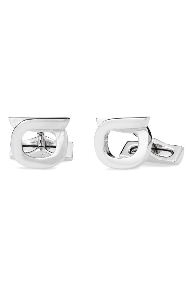 FERRAGAMO Gancio Pop Cuff Links in Silver Cover