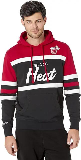 Mitchell & Ness NBA Head Coach Hoodie Heat (Red/Black) Men's Clothing Cover