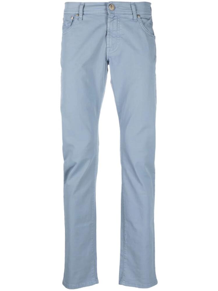 Corneliani low-rise skinny trousers - Blue Cover