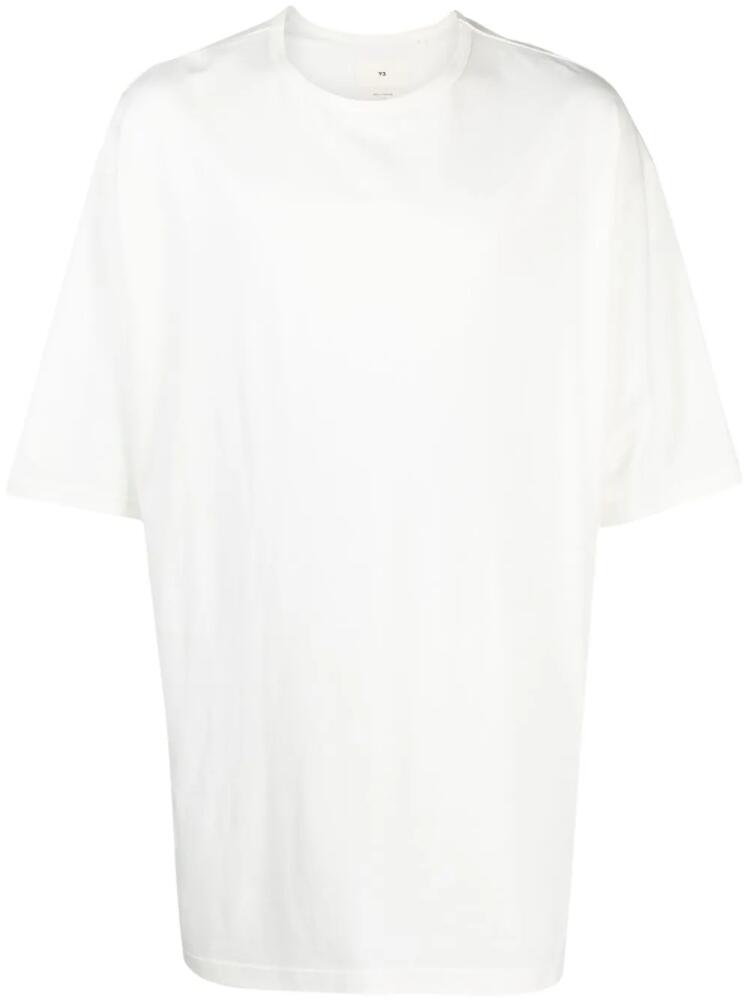 Y-3 logo-patch cotton T-shirt - White Cover