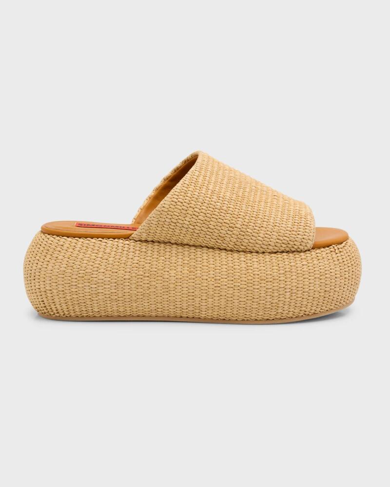 SIMONMILLER Cloudy Raffia Platform Slide Sandals Cover