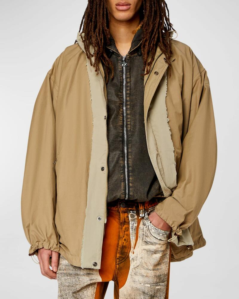 Diesel Men's J-McKell Twill and Gabardine Combo Jacket Cover