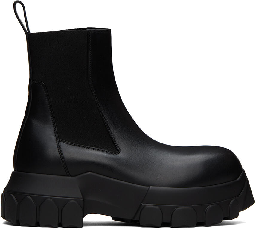 Rick Owens Black Beatle Bozo Tractor Boots Cover